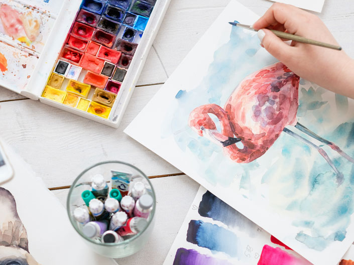 Akvarellkurs Ågesta folkhögskola